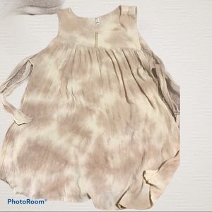 Free People Blush Tie Dye Set with Open side Tunic